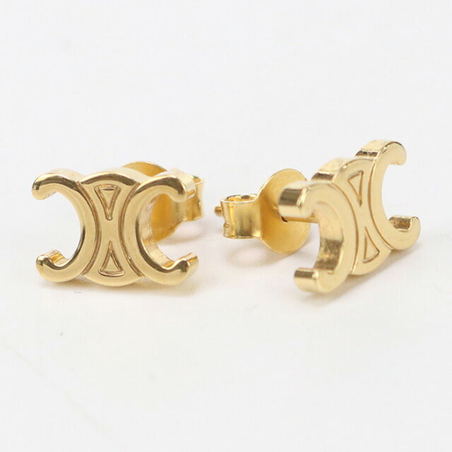 中古 セリーヌ ピアス レディース ブランド CELINE トリオンフ ピアス CE97270 ゴールド アクセサリー USDCE97270011