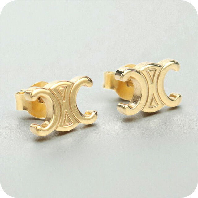 中古 セリーヌ ピアス レディース ブランド CELINE トリオンフ ピアス CE97270 ゴールド アクセサリー USDCE97270011