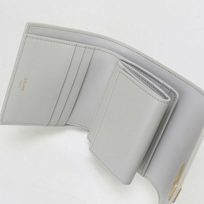 中古 セリーヌ 三折財布 レディース ブランド CELINE 16(セーズ) スモール トリフォールドウォレット 10F52 3CQ7 グレー 財布 USDCE97703011