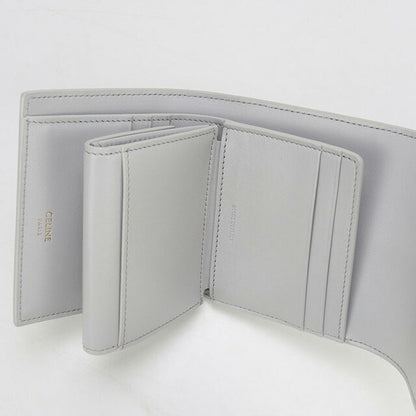 中古 セリーヌ 三折財布 レディース ブランド CELINE 16(セーズ) スモール トリフォールドウォレット 10F52 3CQ7 グレー 財布 USDCE97703011