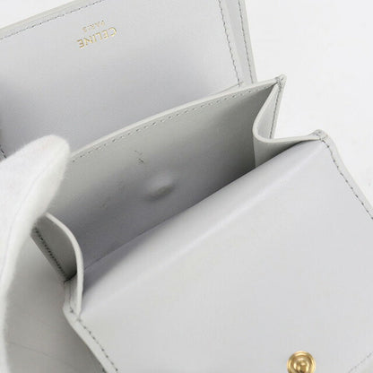 中古 セリーヌ 三折財布 レディース ブランド CELINE 16(セーズ) スモール トリフォールドウォレット 10F52 3CQ7 グレー 財布 USDCE97703011