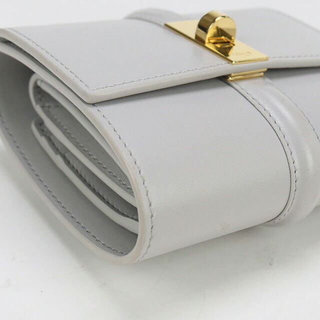 中古 セリーヌ 三折財布 レディース ブランド CELINE 16(セーズ) スモール トリフォールドウォレット 10F52 3CQ7 グレー 財布 USDCE97703011