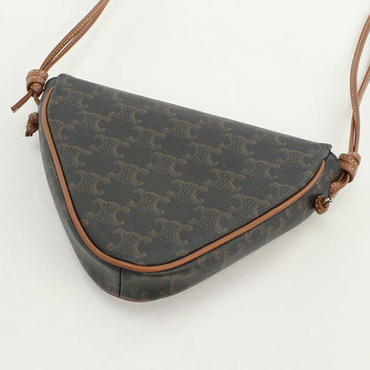 中古 セリーヌ 斜め掛け ショルダーバッグ レディース ブランド CELINE トリオンフキャンバス ブラウン バッグ USDCE97722011
