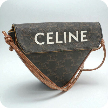 中古 セリーヌ 斜め掛け ショルダーバッグ レディース ブランド CELINE トリオンフキャンバス ブラウン バッグ USDCE97722011