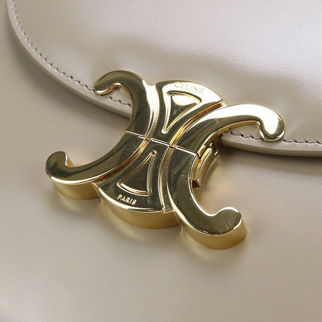 中古 セリーヌ 斜め掛け ショルダーバッグ レディース ブランド CELINE トリオンフ ベージュ バッグ USDCE97723011