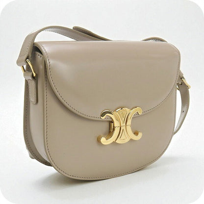 中古 セリーヌ 斜め掛け ショルダーバッグ レディース ブランド CELINE トリオンフ ベージュ バッグ USDCE97723011