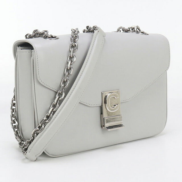 中古 セリーヌ ショルダーバッグ レディース ブランド CELINE チェーン レザー 18725 3BFB グレー バッグ USDCE98049011