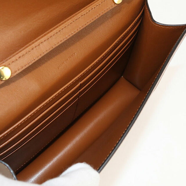 中古 セリーヌ チェーンウォレット レディース ブランド CELINE トリオンフ ブラウン 財布 USDCE98075011