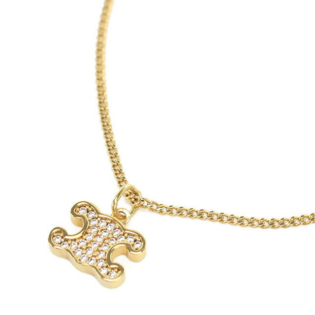 中古 セリーヌ ネックレス レディース ブランド CELINE ゴールド アクセサリー USDCE98527011