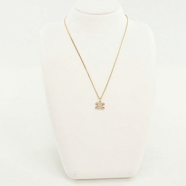 中古 セリーヌ ネックレス レディース ブランド CELINE ゴールド