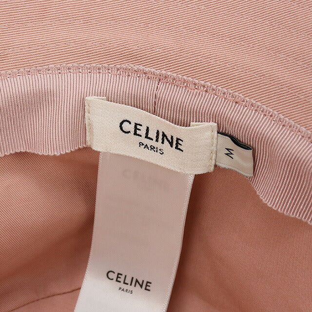 中古 セリーヌ ハット レディース ブランド CELINE トリオンフ バケットハット 2AUE0968P.25PY ピンク 帽子 USDCE98538011