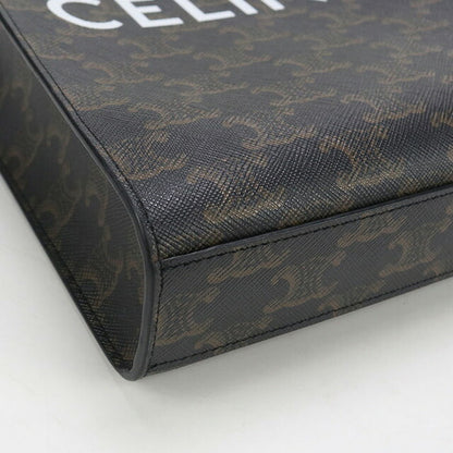 中古 セリーヌ トートバッグ レディース ブランド CELINE トリオンフキャンバス ミニ バーティカル カバ 194372BZK.04LU ブラウン バッグ USDCE98548011