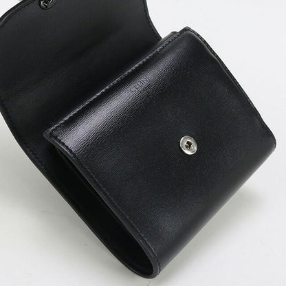 中古 セリーヌ 三折財布 レディース ブランド CELINE スモール フラップウォレット 10D78 3DPV ブラック 財布 USDCE99142011