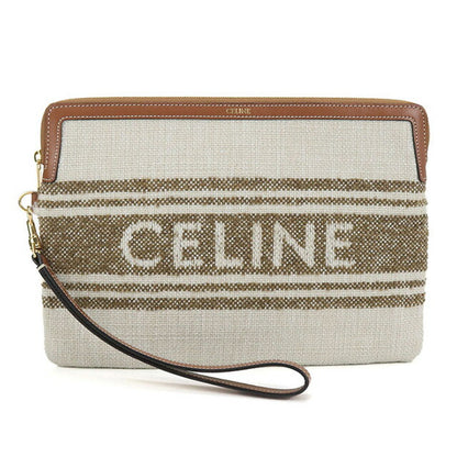 中古 セリーヌ クラッチバッグ レディース ブランド CELINE ストラップ付きスモールポーチ 10J502FAI ベージュ バッグ USDCE99333011