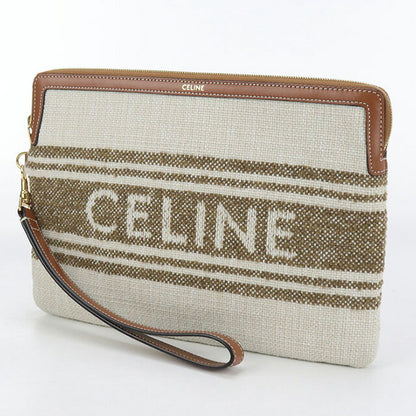 中古 セリーヌ クラッチバッグ レディース ブランド CELINE ストラップ付きスモールポーチ 10J502FAI ベージュ バッグ USDCE99333011