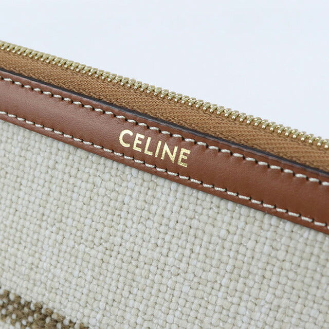 中古 セリーヌ クラッチバッグ レディース ブランド CELINE ストラップ付きスモールポーチ 10J502FAI ベージュ バッグ USDCE99333011
