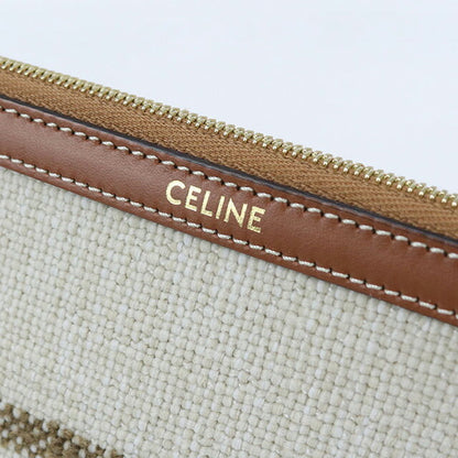 中古 セリーヌ クラッチバッグ レディース ブランド CELINE ストラップ付きスモールポーチ 10J502FAI ベージュ バッグ USDCE99333011