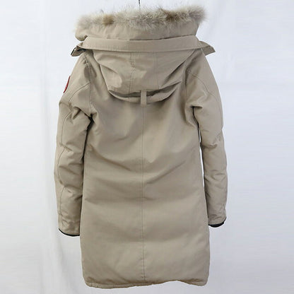 二手加拿大鹅羽绒服女装品牌 CANADA GOOSE BRONTE PARKA 2600JL 米色磨损 USDCGS99940011