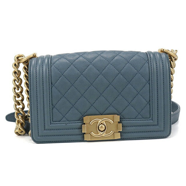 中古 シャネル ショルダーバッグ レディース ブランド CHANEL ボーイシャネル チェーン ブルー バッグ USDCH100029011