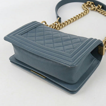 中古 シャネル ショルダーバッグ レディース ブランド CHANEL ボーイシャネル チェーン ブルー バッグ USDCH100029011