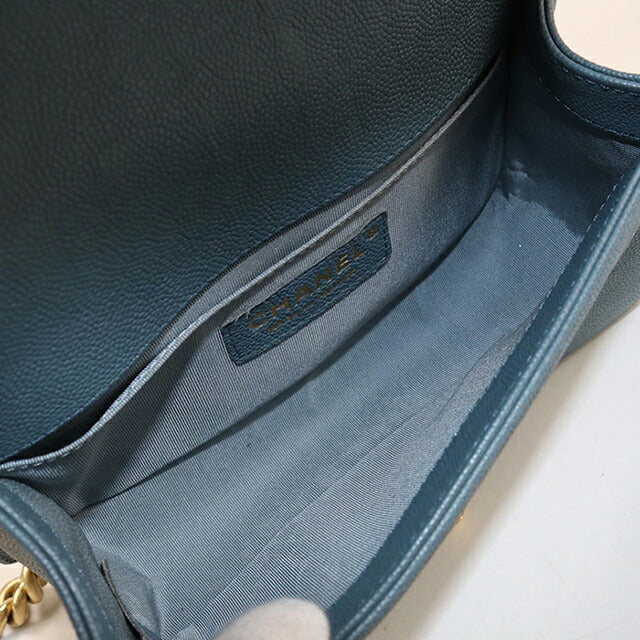 中古 シャネル ショルダーバッグ レディース ブランド CHANEL ボーイシャネル チェーン ブルー バッグ USDCH100029011