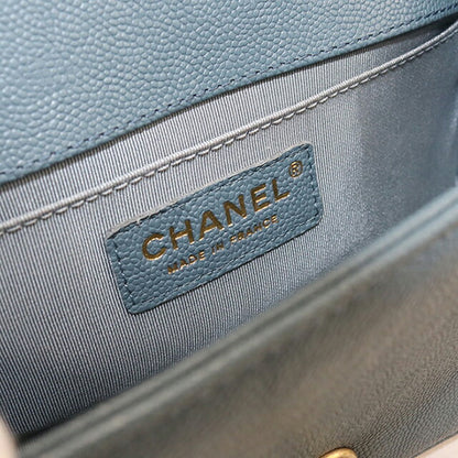 中古 シャネル ショルダーバッグ レディース ブランド CHANEL ボーイシャネル チェーン ブルー バッグ USDCH100029011