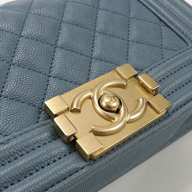 中古 シャネル ショルダーバッグ レディース ブランド CHANEL ボーイシャネル チェーン ブルー バッグ USDCH100029011