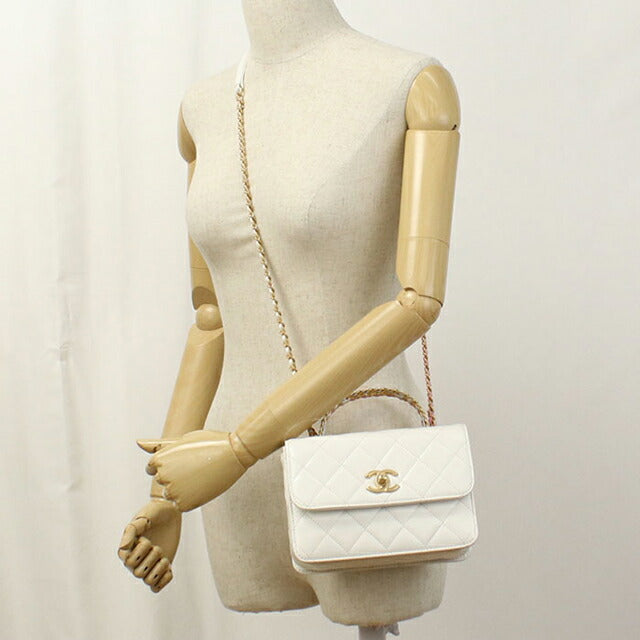 中古 シャネル ハンドバッグ レディース ブランド CHANEL マトラッセ 2WAY ホワイト バッグ USDCH100037011