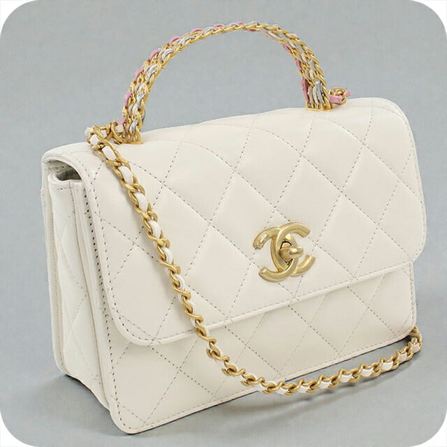 中古 シャネル ハンドバッグ レディース ブランド CHANEL マトラッセ 2WAY ホワイト バッグ USDCH100037011