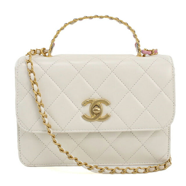 中古 シャネル ハンドバッグ レディース ブランド CHANEL マトラッセ 2WAY ホワイト バッグ USDCH100037011