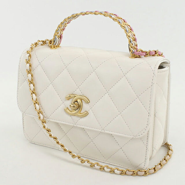 中古 シャネル ハンドバッグ レディース ブランド CHANEL マトラッセ 2WAY ホワイト バッグ USDCH100037011