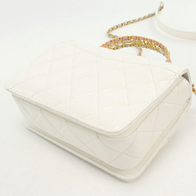中古 シャネル ハンドバッグ レディース ブランド CHANEL マトラッセ 2WAY ホワイト バッグ USDCH100037011