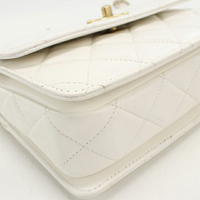 中古 シャネル ハンドバッグ レディース ブランド CHANEL マトラッセ 2WAY ホワイト バッグ USDCH100037011