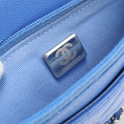 中古 シャネル チェーンウォレット レディース ブランド CHANEL マトラッセ チェーンウォレット ブルー 財布 USDCH100090011
