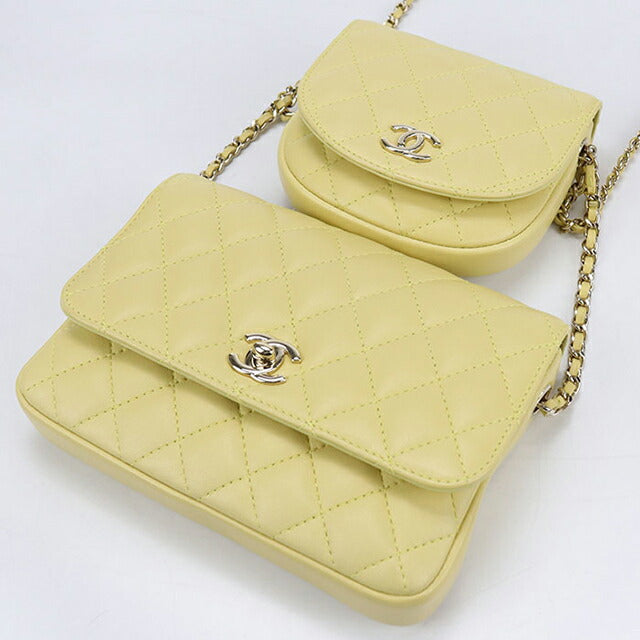 二手 CHANEL 单肩包 女士品牌 CHANEL 马特拉斯链条黄包 USDCH100158011