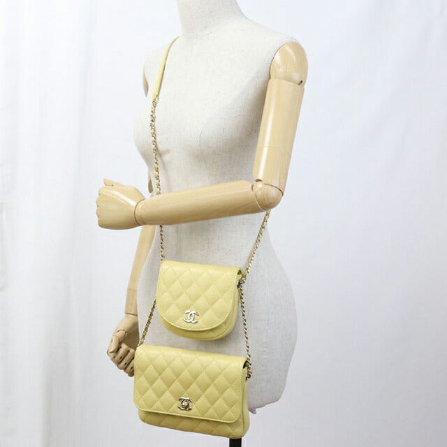 二手 CHANEL 单肩包 女士品牌 CHANEL 马特拉斯链条黄包 USDCH100158011