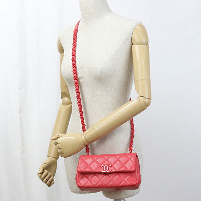 二手 CHANEL 斜挎单肩包 女士品牌 CHANEL 马特拉斯链条红色包 USDCH100160011