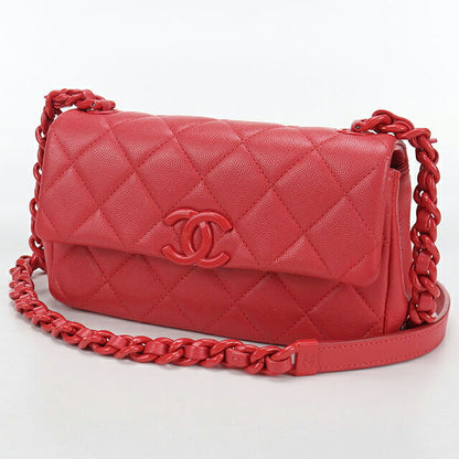 二手 CHANEL 斜挎单肩包 女士品牌 CHANEL 马特拉斯链条红色包 USDCH100160011