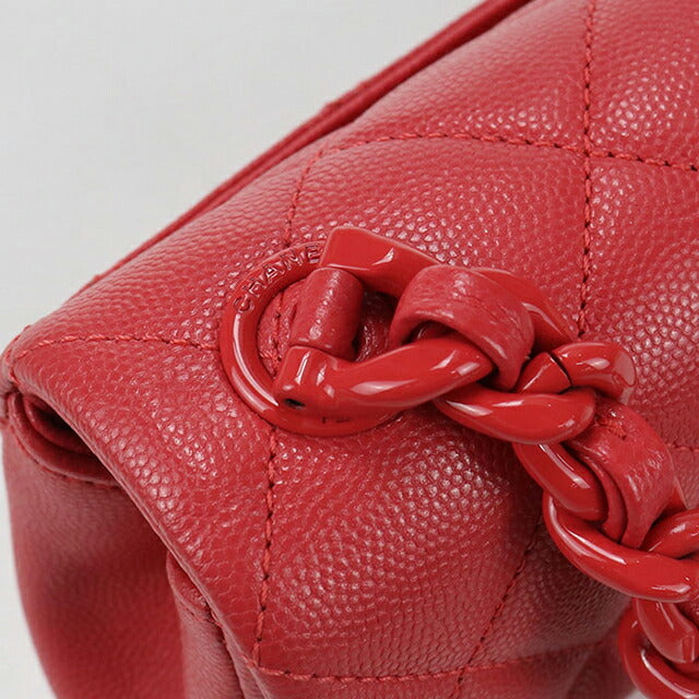 二手 CHANEL 斜挎单肩包 女士品牌 CHANEL 马特拉斯链条红色包 USDCH100160011