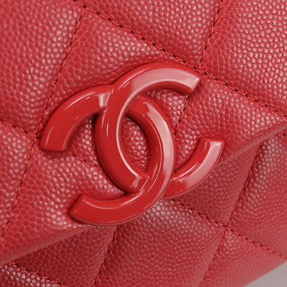 二手 CHANEL 斜挎单肩包 女士品牌 CHANEL 马特拉斯链条红色包 USDCH100160011