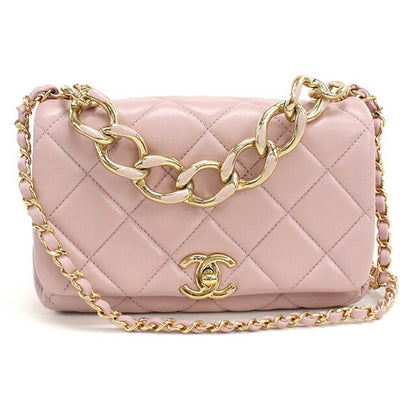 中古 シャネル 斜め掛け ショルダーバッグ レディース ブランド CHANEL マトラッセ チェーン ピンク バッグ USDCH100191011