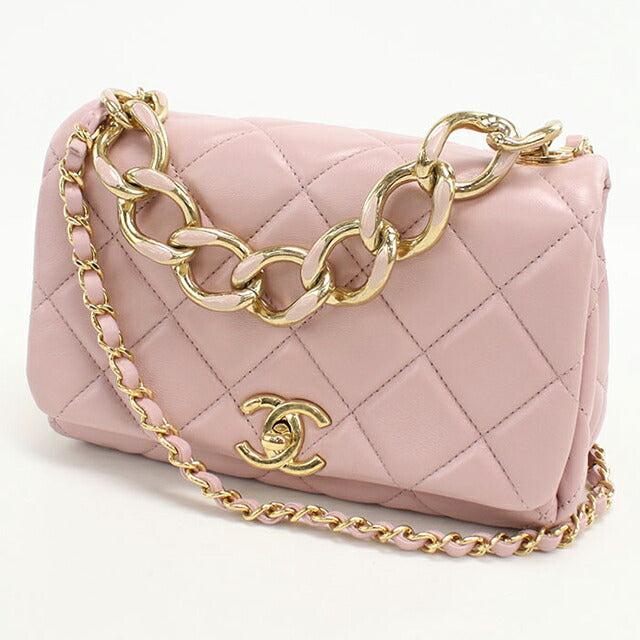 中古 シャネル 斜め掛け ショルダーバッグ レディース ブランド CHANEL マトラッセ チェーン ピンク バッグ USDCH100191011