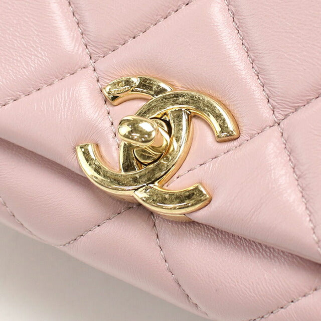 中古 シャネル 斜め掛け ショルダーバッグ レディース ブランド CHANEL マトラッセ チェーン ピンク バッグ USDCH100191011
