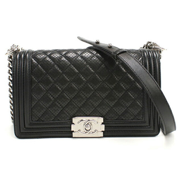中古 シャネル ショルダーバッグ レディース ブランド CHANEL ボーイシャネル チェーンショルダーバッグ A67086 ブラック バッグ USDCH100332011