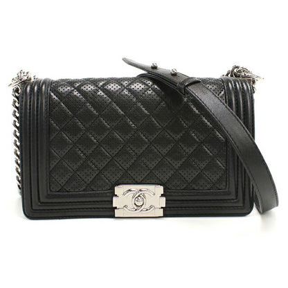 中古 シャネル ショルダーバッグ レディース ブランド CHANEL ボーイシャネル チェーンショルダーバッグ A67086 ブラック バッグ USDCH100332011