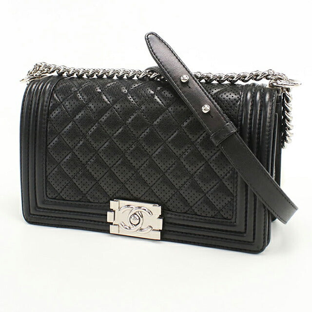 中古 シャネル ショルダーバッグ レディース ブランド CHANEL ボーイシャネル チェーンショルダーバッグ A67086 ブラック バッグ USDCH100332011