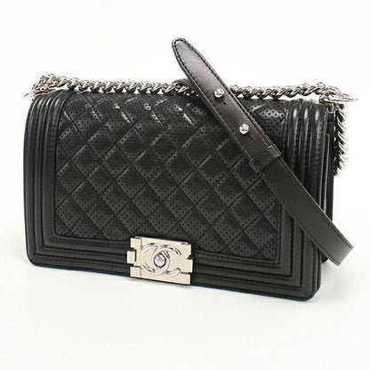 中古 シャネル ショルダーバッグ レディース ブランド CHANEL ボーイシャネル チェーンショルダーバッグ A67086 ブラック バッグ USDCH100332011