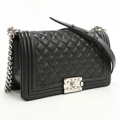 中古 シャネル ショルダーバッグ レディース ブランド CHANEL ボーイシャネル チェーンショルダーバッグ A67086 ブラック バッグ USDCH100332011