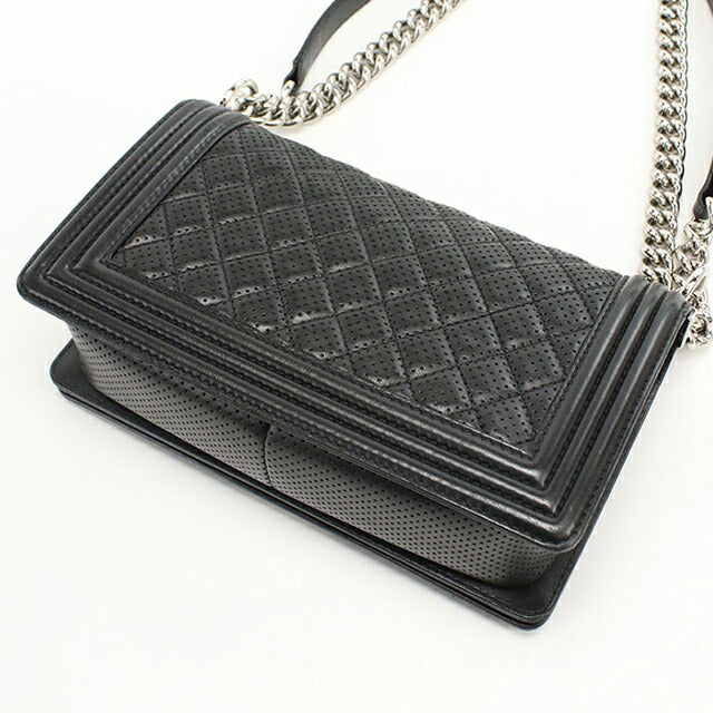 中古 シャネル ショルダーバッグ レディース ブランド CHANEL ボーイシャネル チェーンショルダーバッグ A67086 ブラック バッグ USDCH100332011