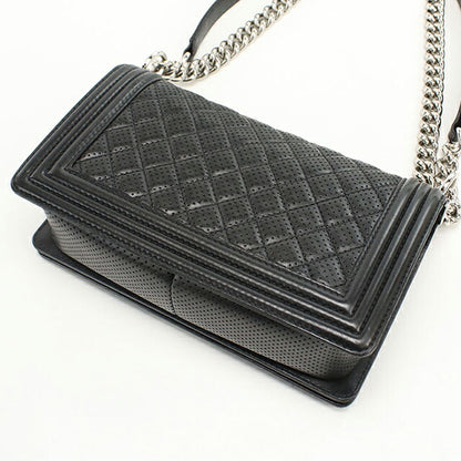 中古 シャネル ショルダーバッグ レディース ブランド CHANEL ボーイシャネル チェーンショルダーバッグ A67086 ブラック バッグ USDCH100332011